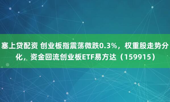 塞上贷配资 创业板指震荡微跌0.3%，权重股走势分化，资金回流创业板ETF易方达（159915）